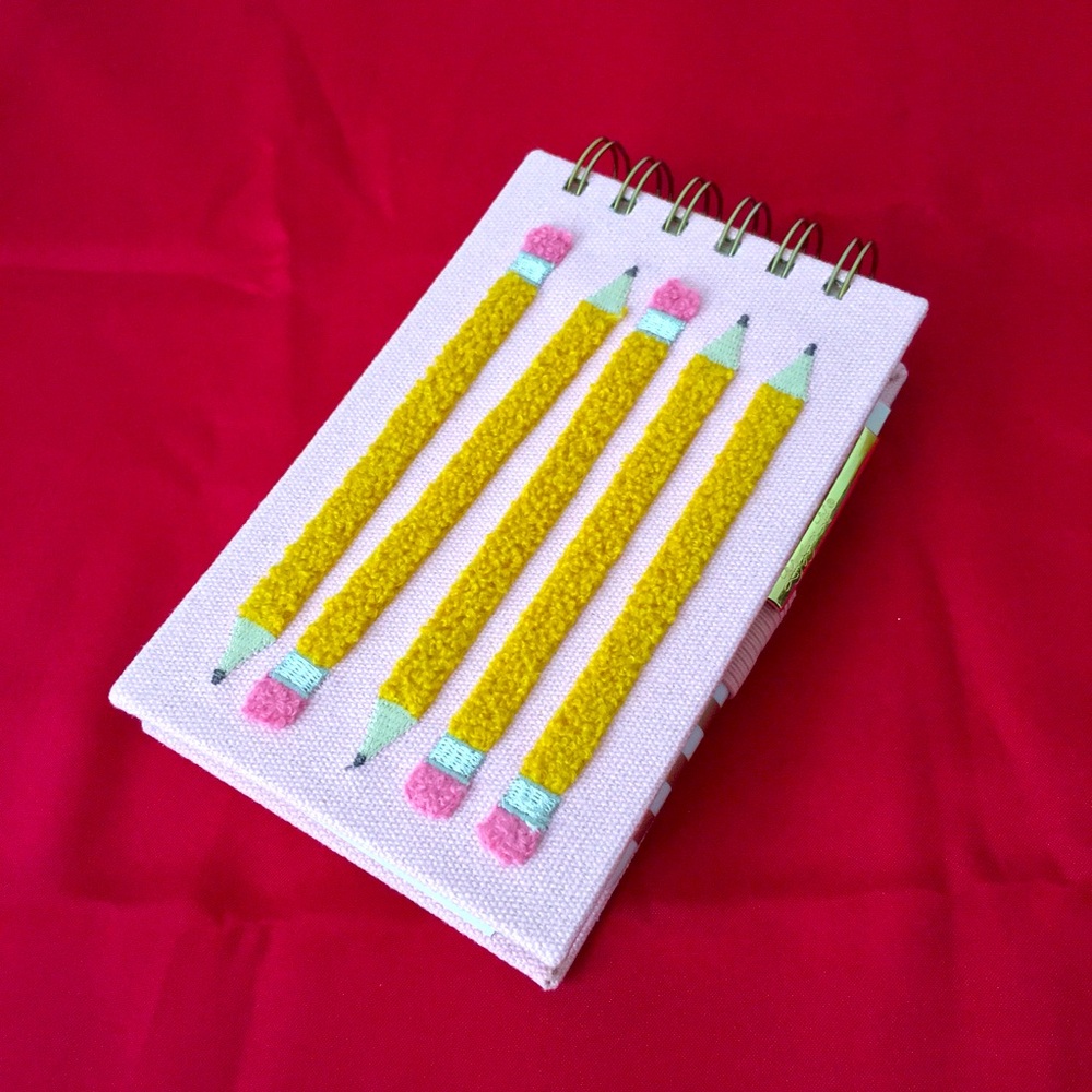 Plush Mini Spiral Notebook and Pen Set No. 2 Pencil Theme
